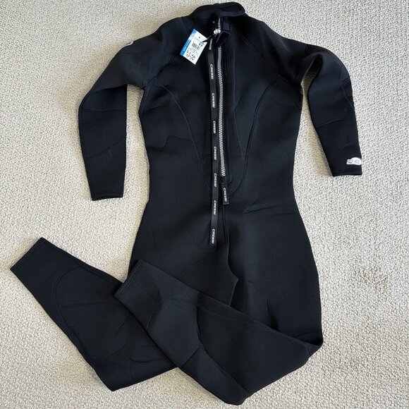 Cressi Wetsuit 2.5MM Size XL 5 Black Summer Full Zip - Picture 2 of 5